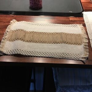 Amazon Cream and Tan Table Runner